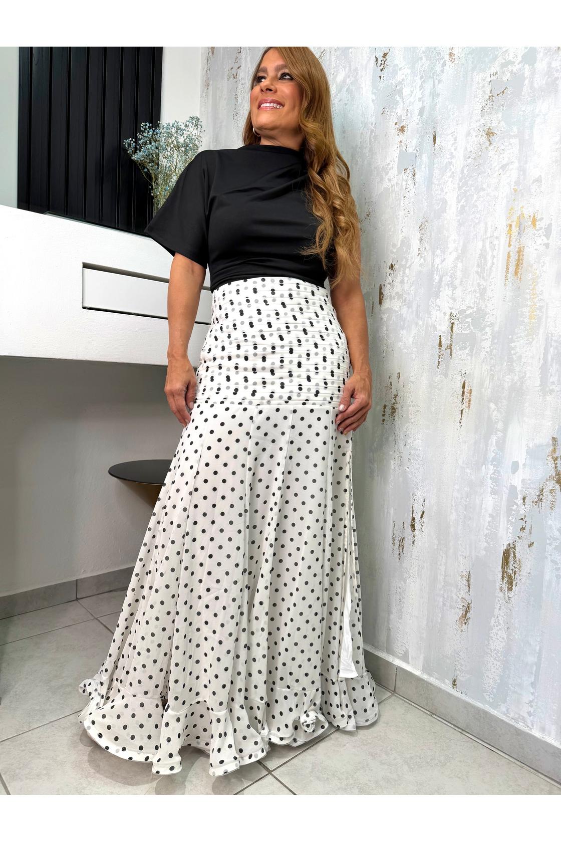 Polka DotsRuched Maxi Skirts