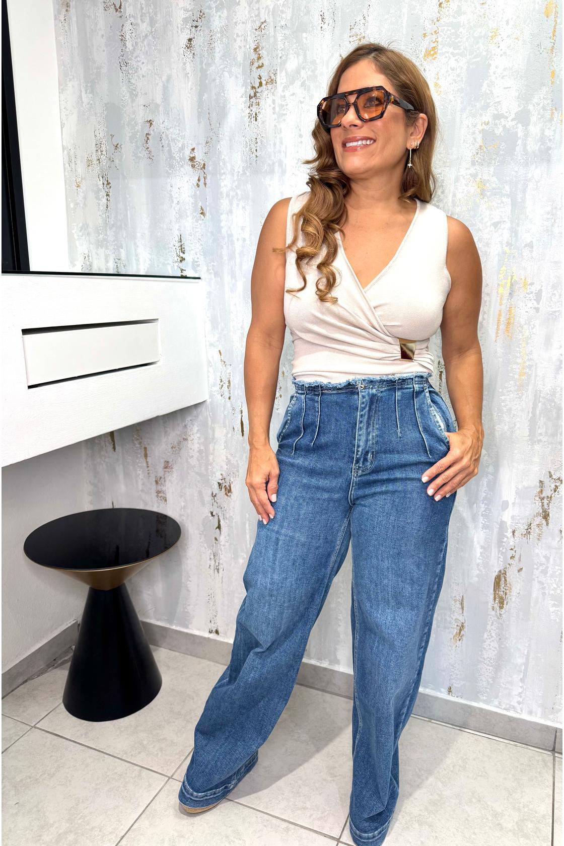 High Waist Straight leg Denim