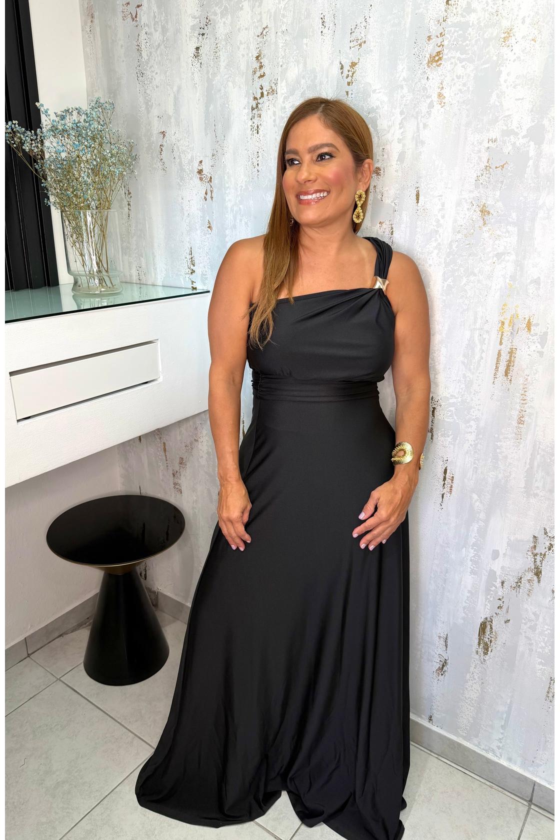 One Shoulder Maxi Dress