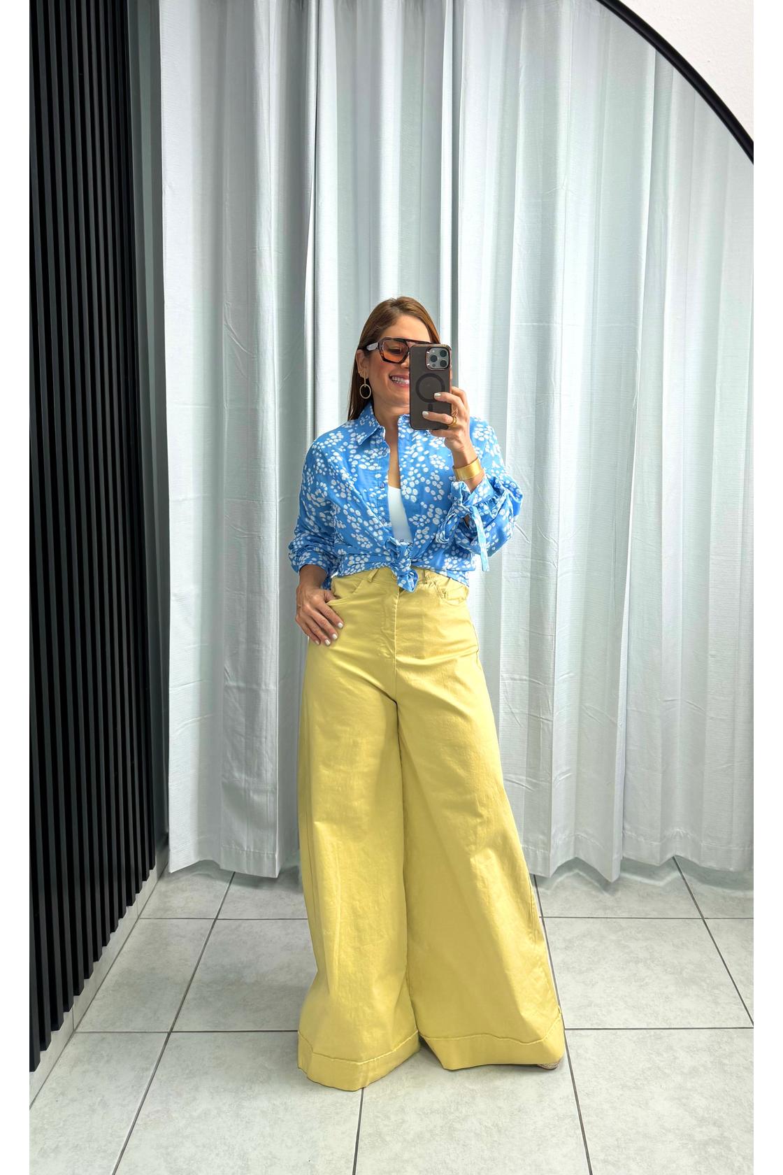 Polka dots Button Blouse