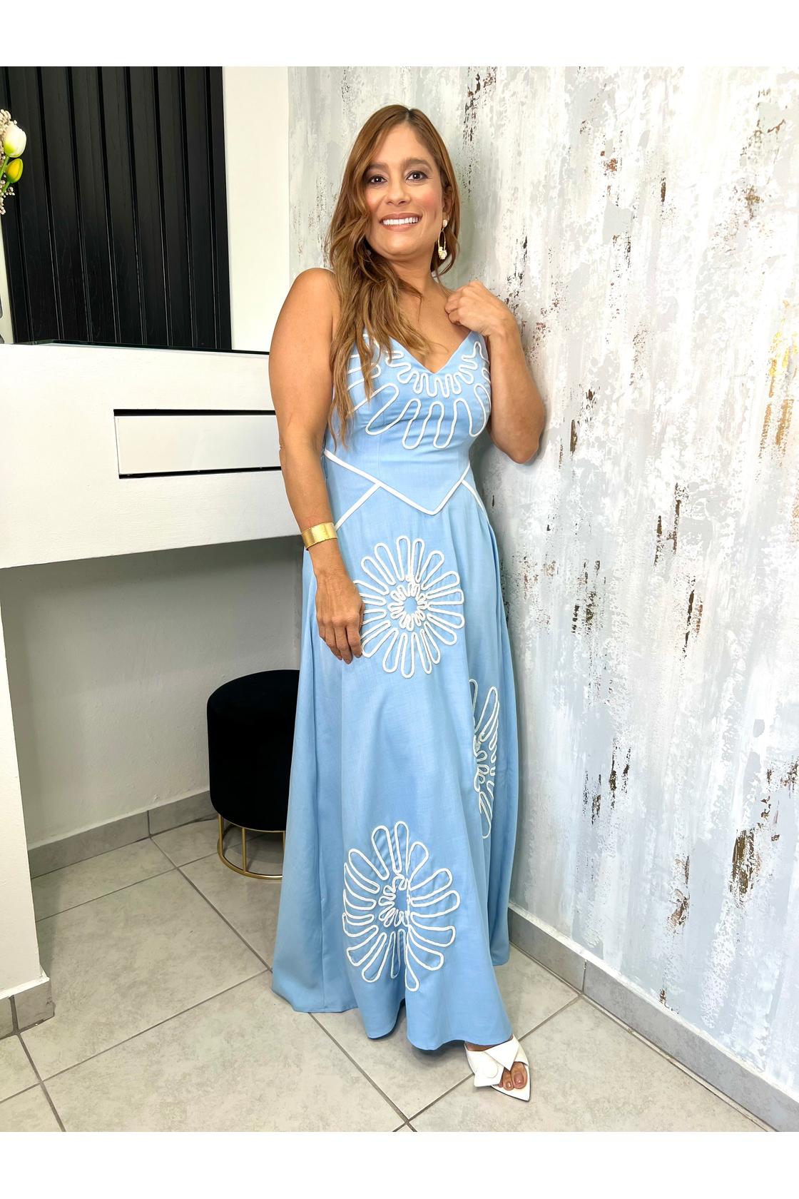 Printed Flower Maxi Dress