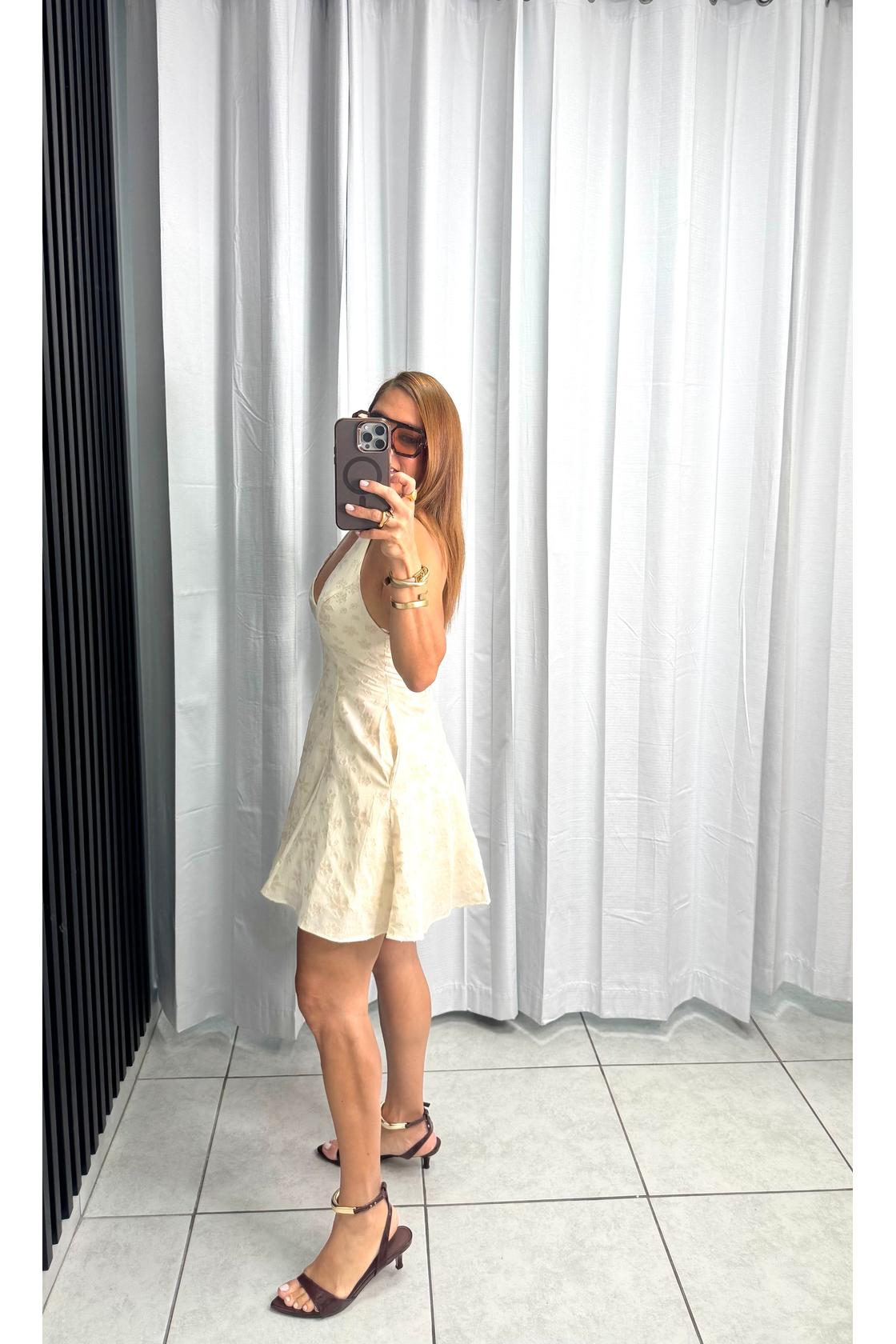 Halter V Neckline Mini Dress & Romper