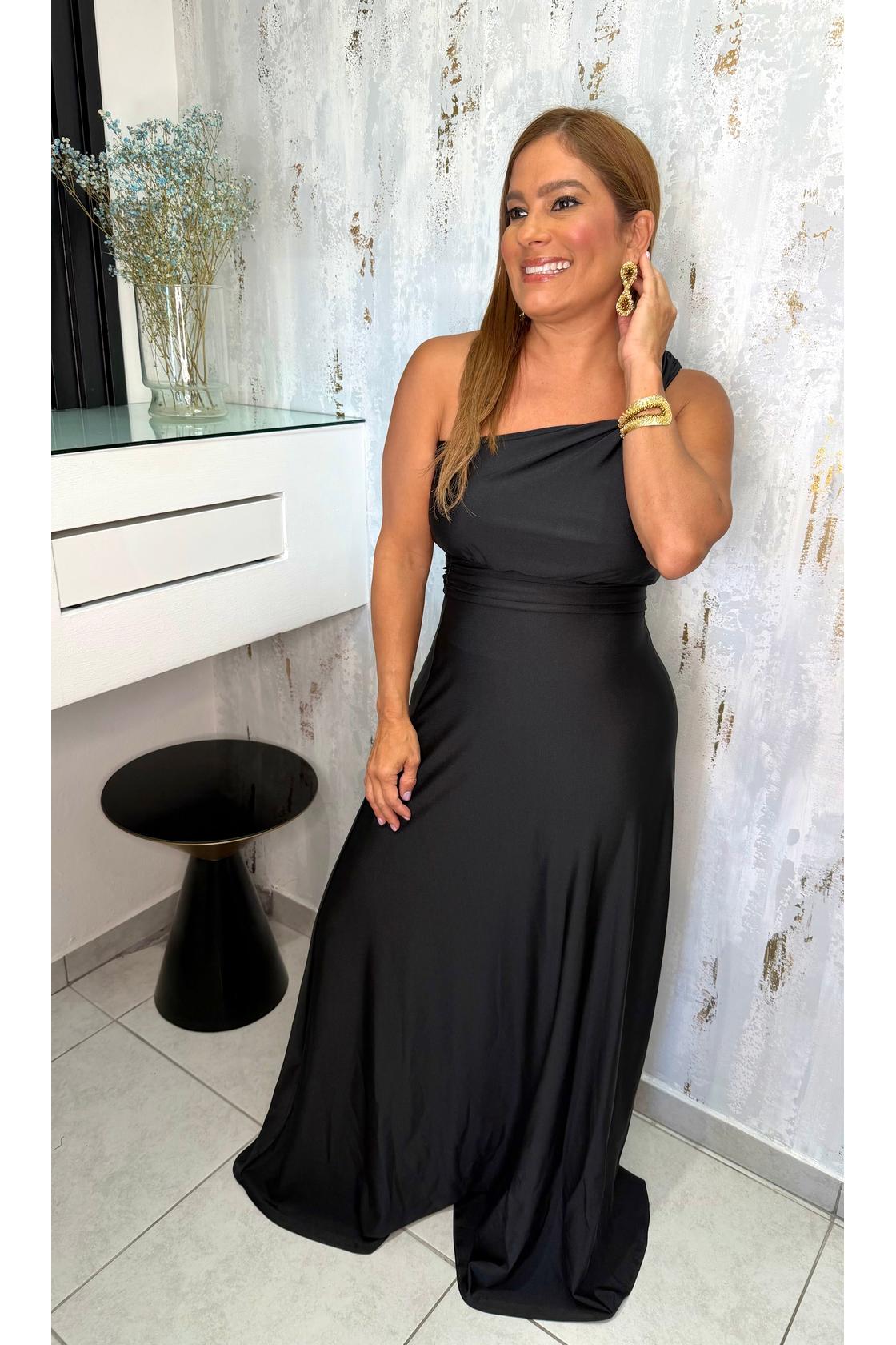 One Shoulder Maxi Dress