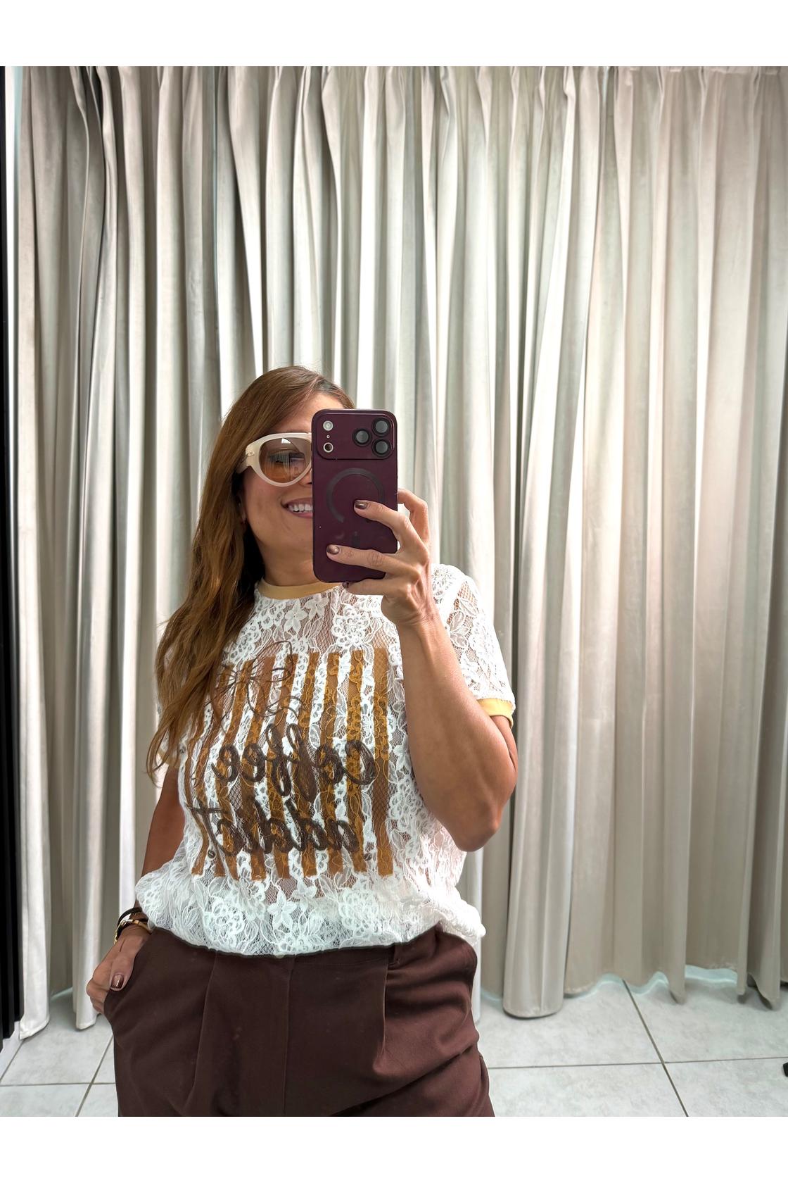 Coffee Addict Lace Tee T Shirts