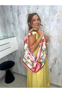 Designer bag with wooden handle