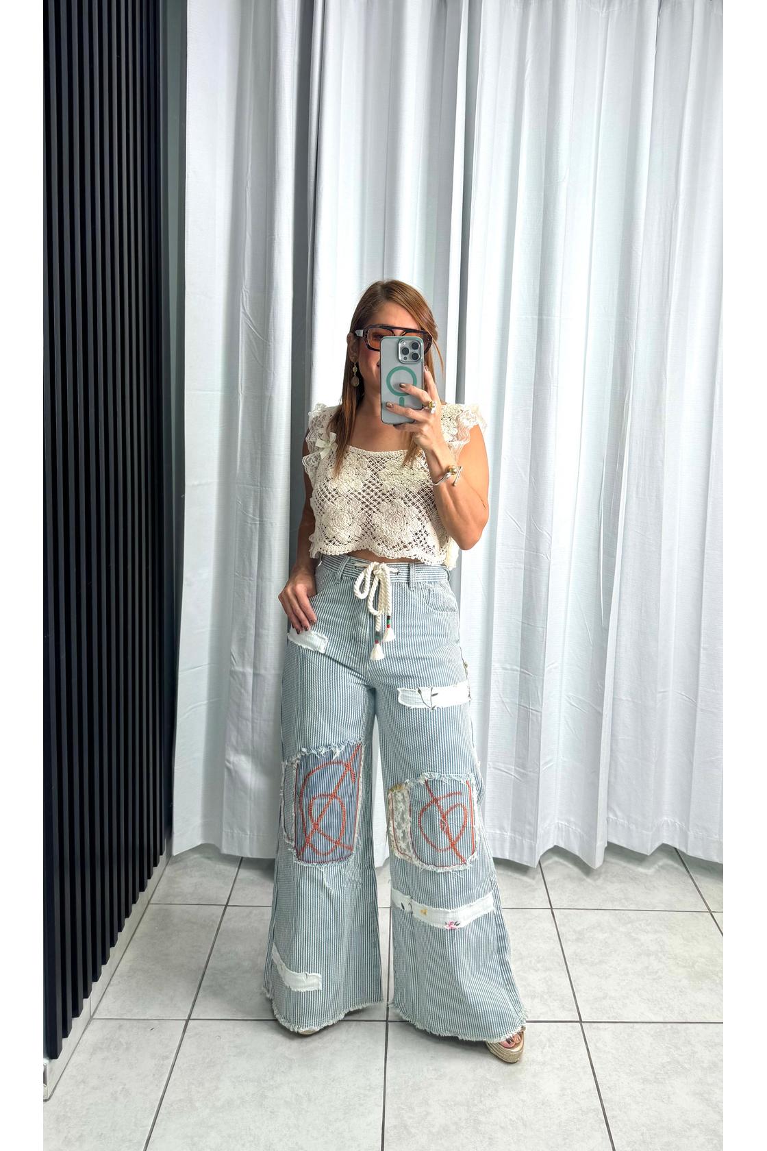 Fabiola Crochet& Lace  Crop Top