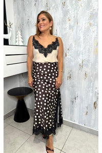 Mermaid Polka Dot Midi Skirt