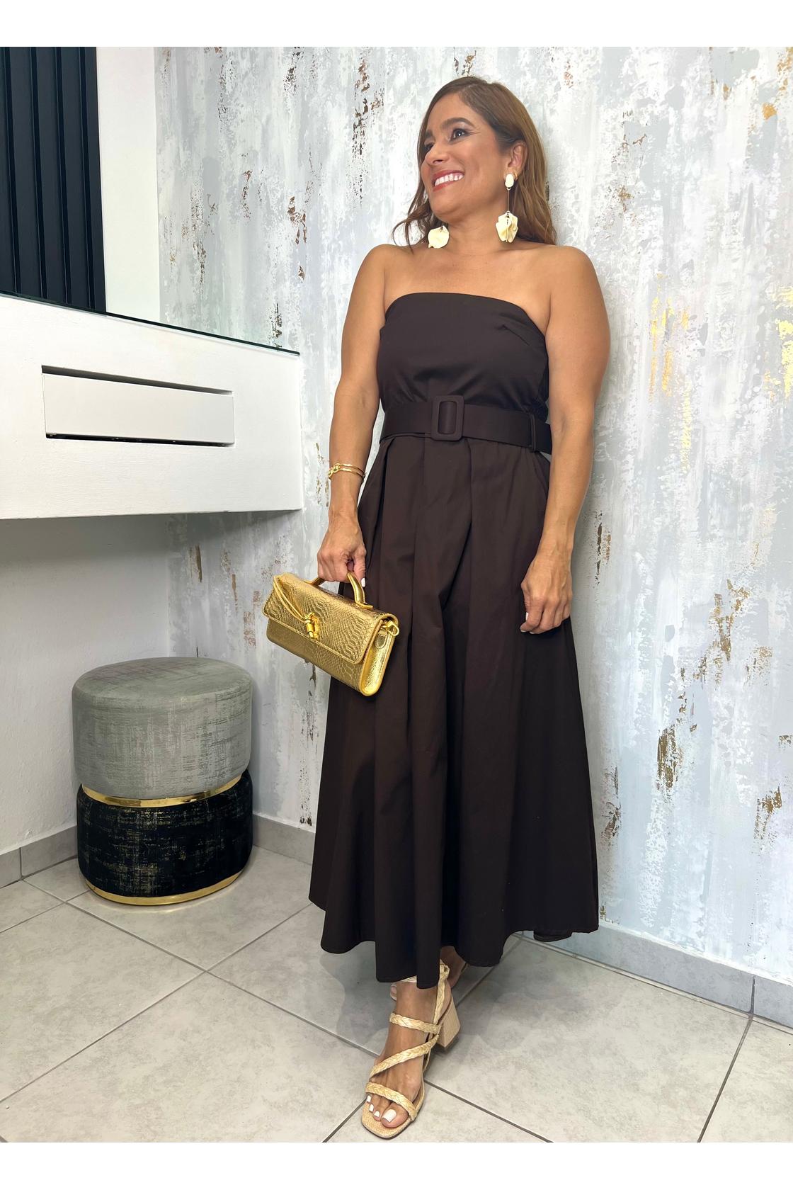 Tube And Belt Midi Dress