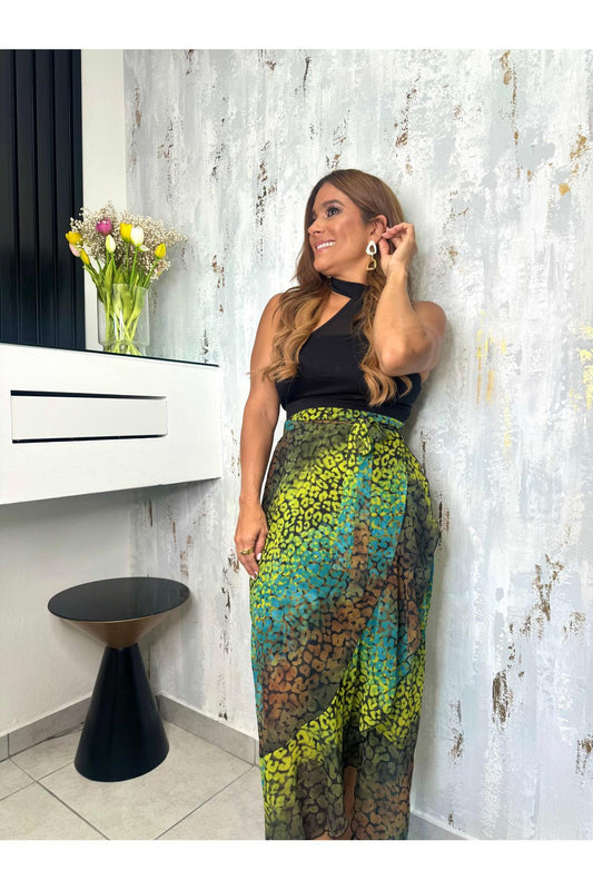 Wrapped Midi Skirt Boho