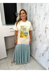 Tshirts Lace Maxi Dress