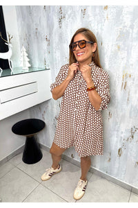 Printed Button Down Romper