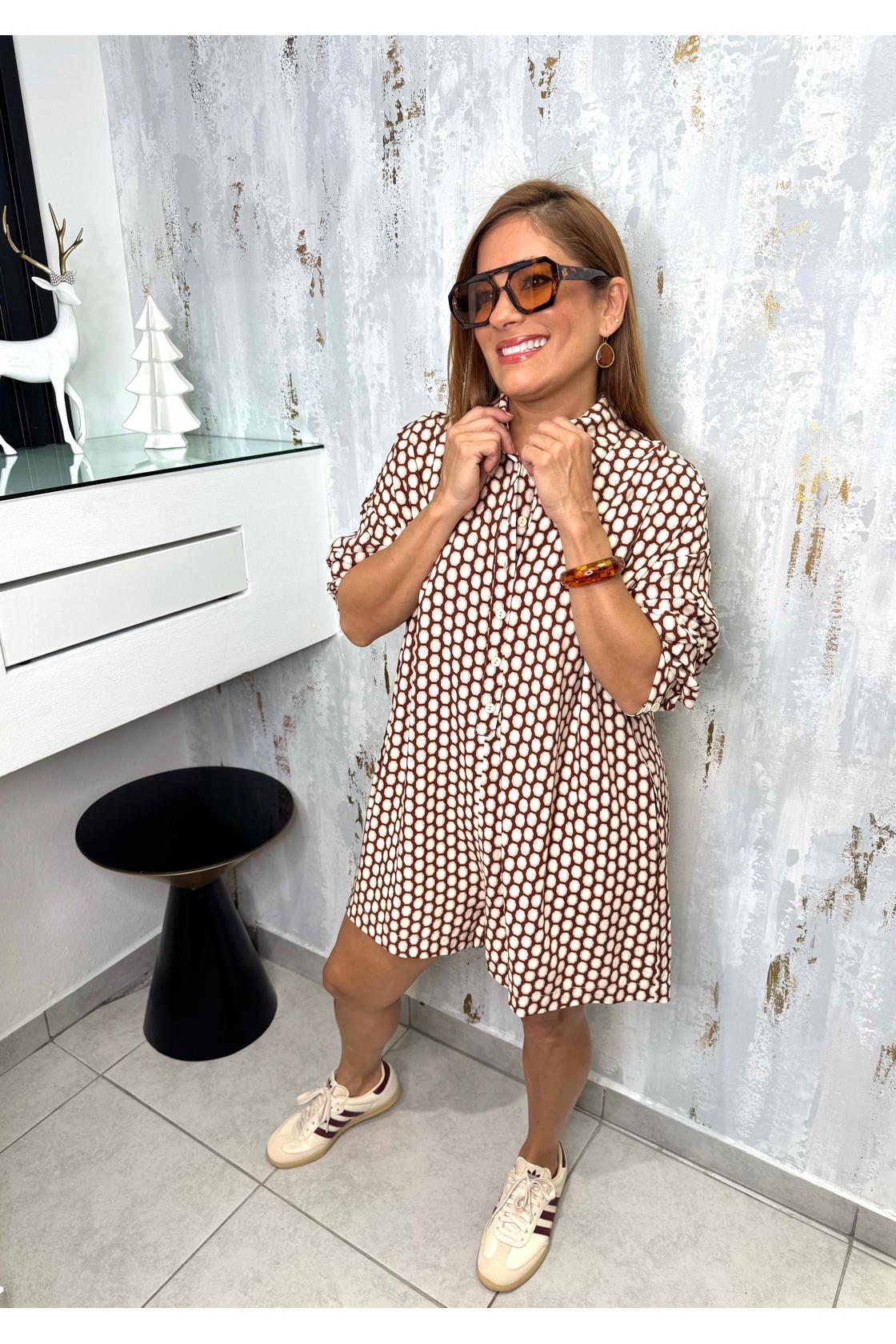 Printed Button Down Romper