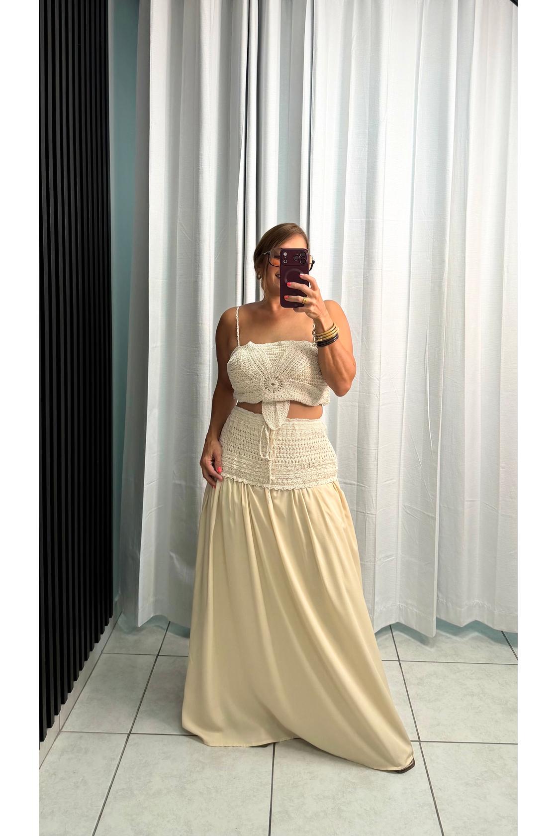Resort  Crop Top & Skirts Set