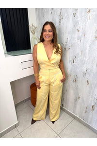 Chic Yellow Two-Piece Set
