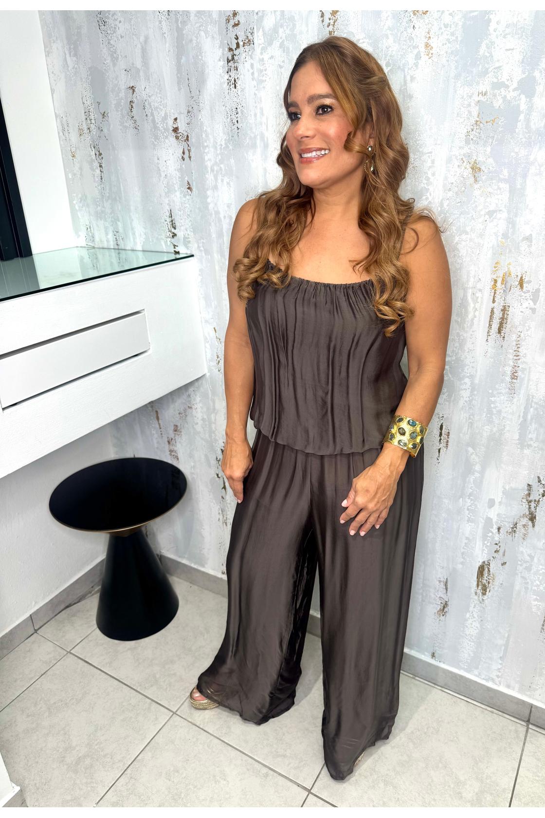 Spaghetti Strap wide legs Jumpsuit