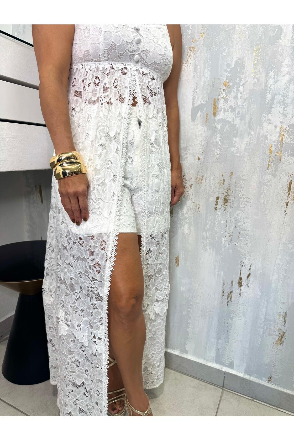 Floral Lace Top and Shorts Set