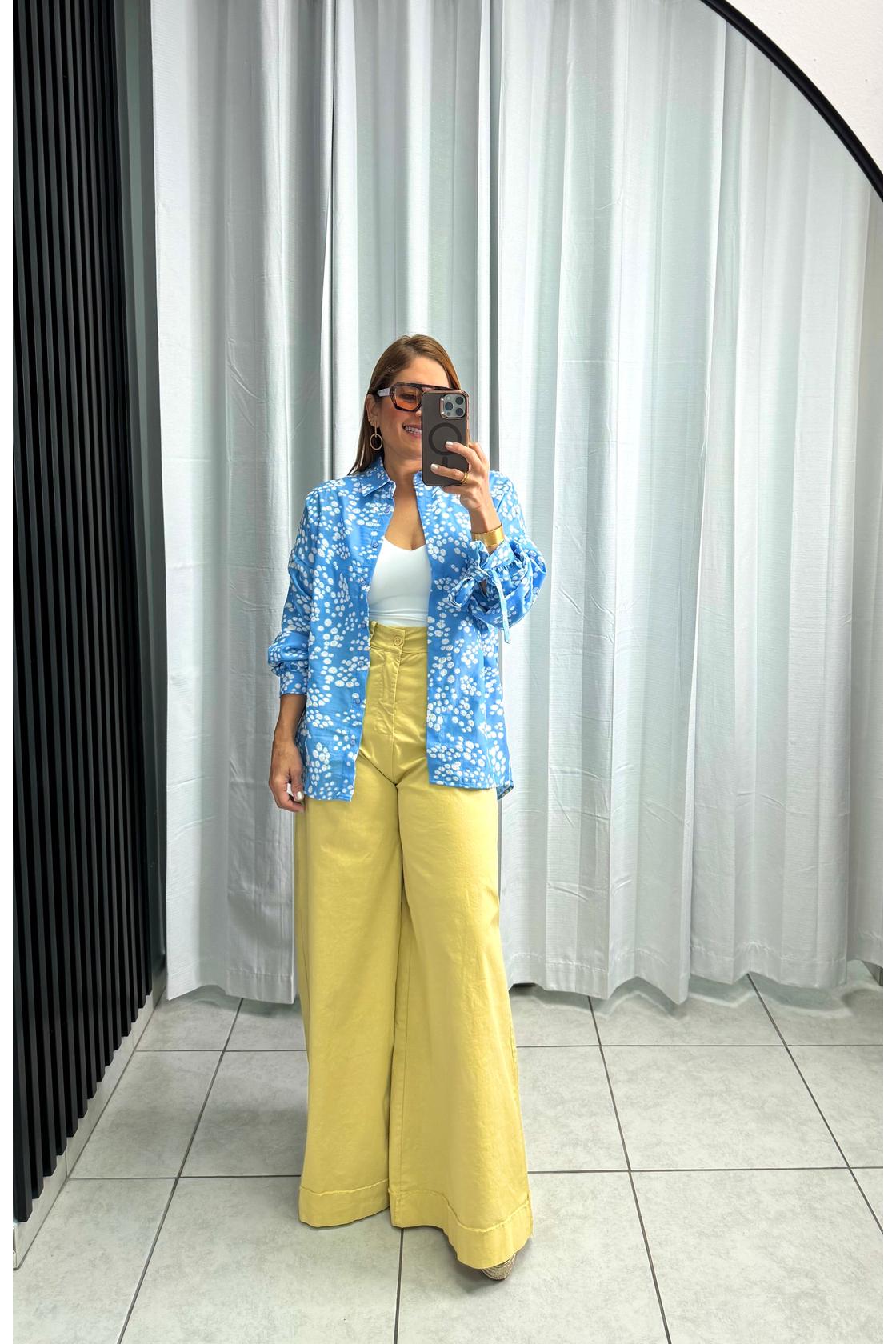 Polka dots Button Blouse