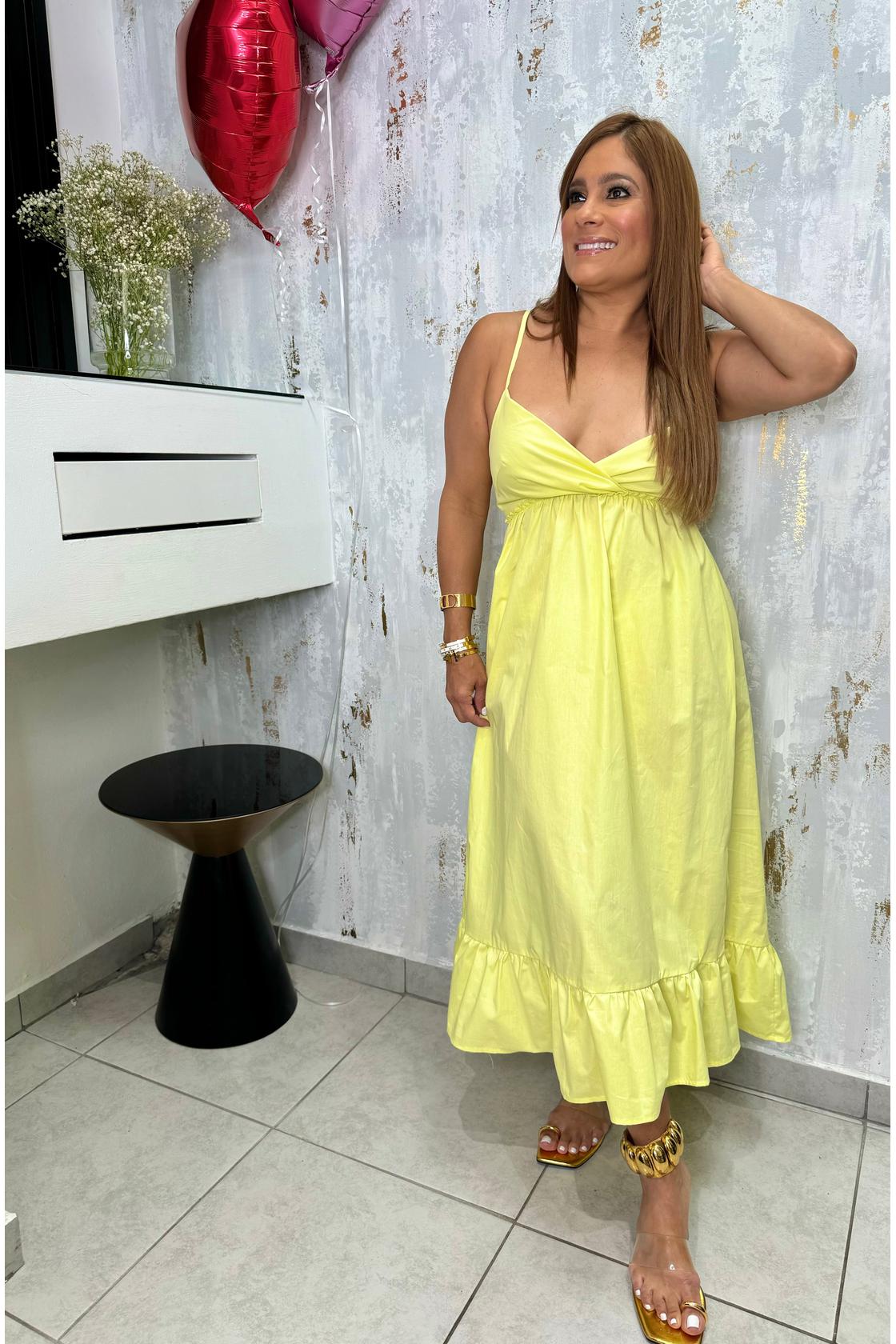 Poplin Cut Out  Midi Dress