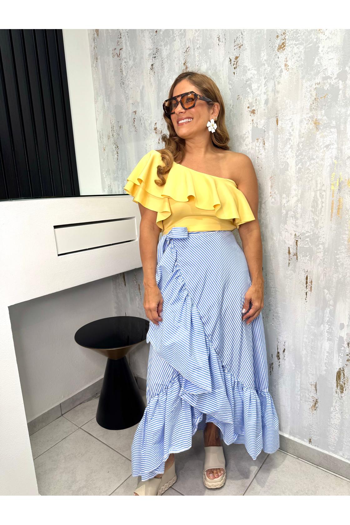 Wrap Flare Skirt