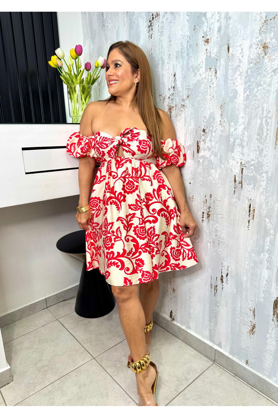 Tube Short Sleeve Smocked Mini Dress