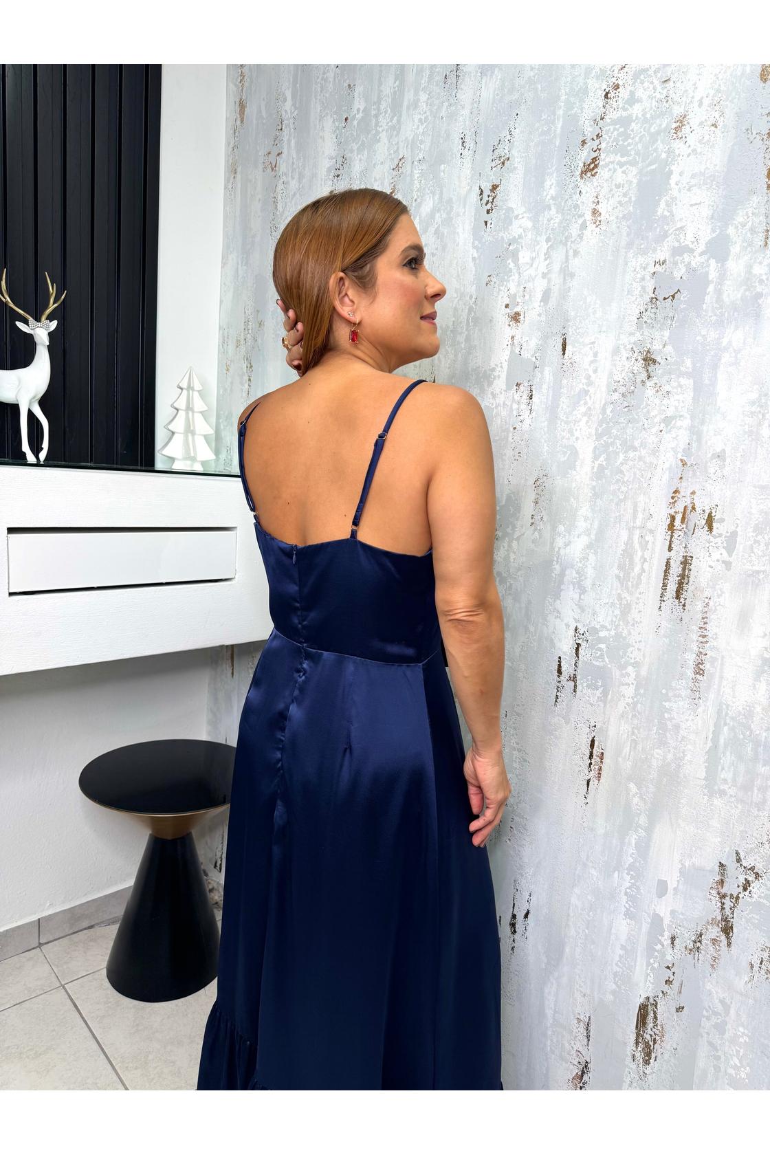 Solid Sleeveless Flower Maxi Dress