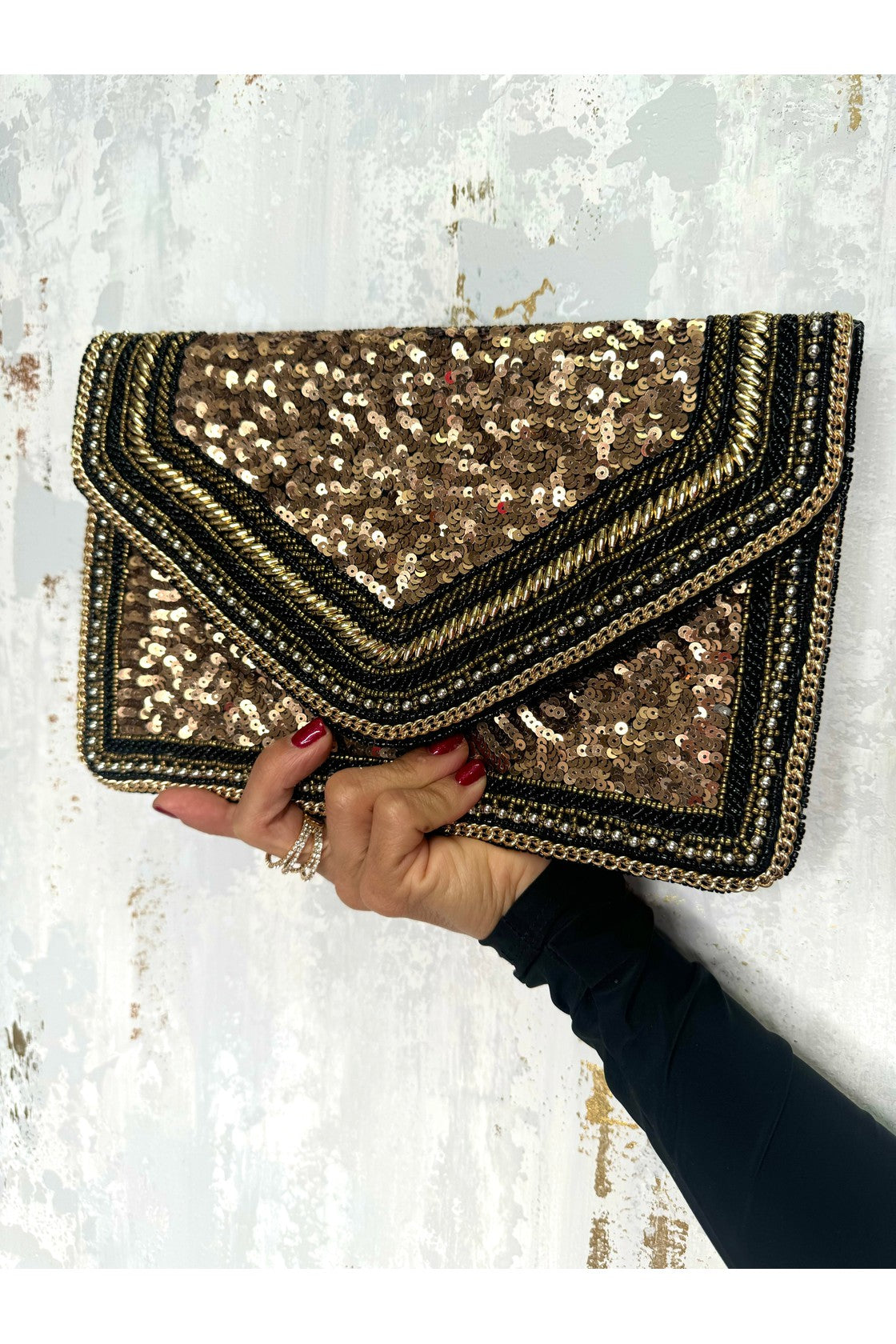 Elegant Geometric Beaded Clutches