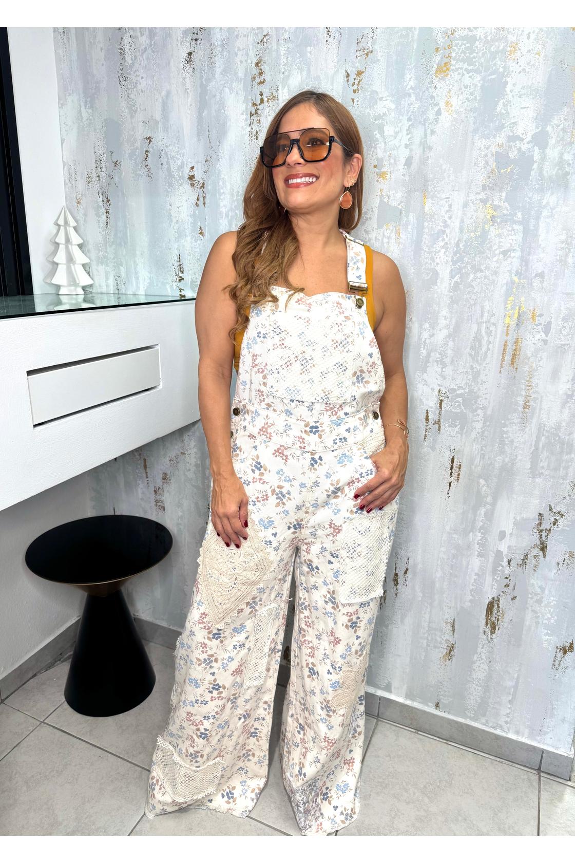 Designed Flower Jumpsuit