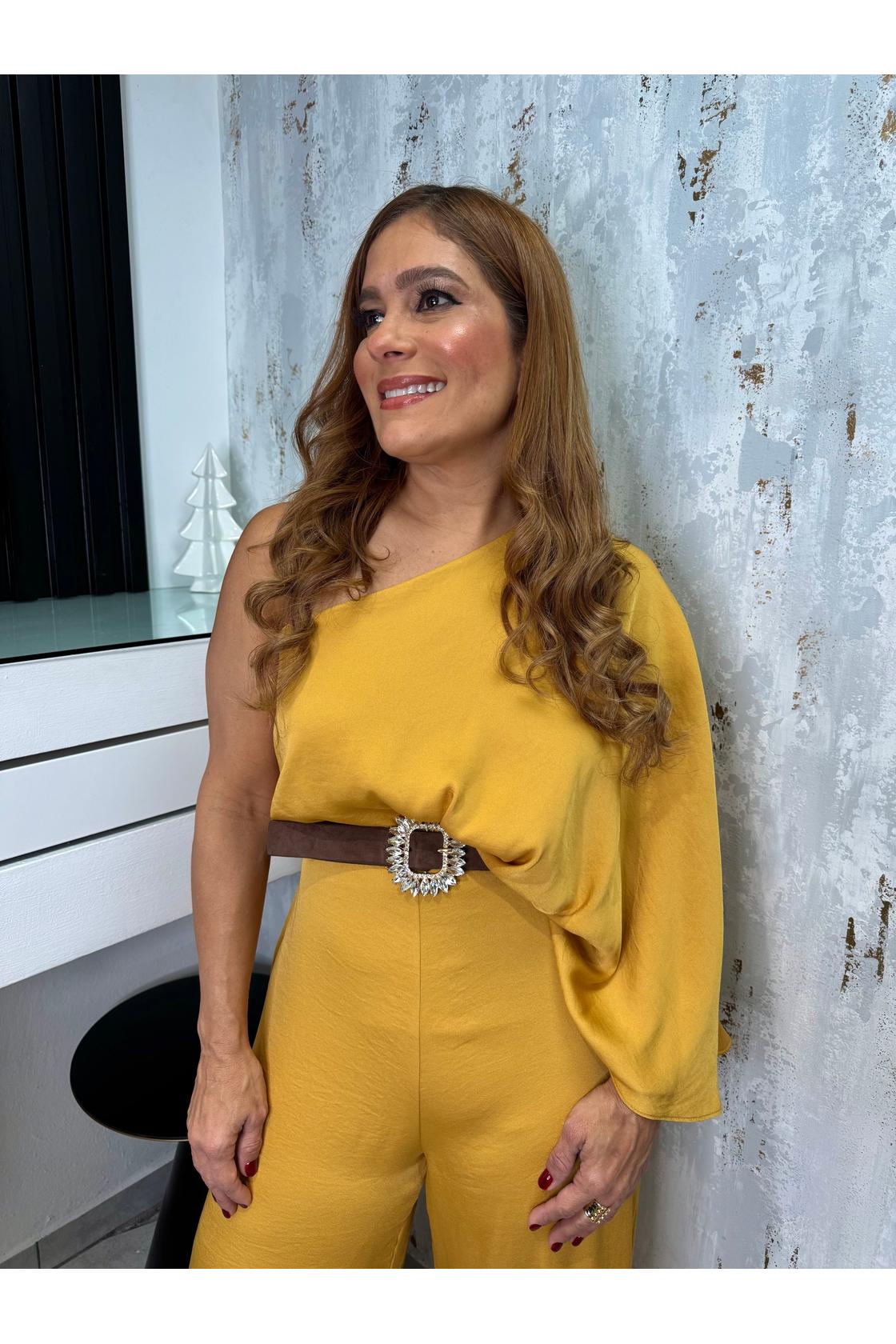 One Sleeve Shoulder Jumpsuit