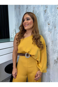 One Sleeve Shoulder Jumpsuit