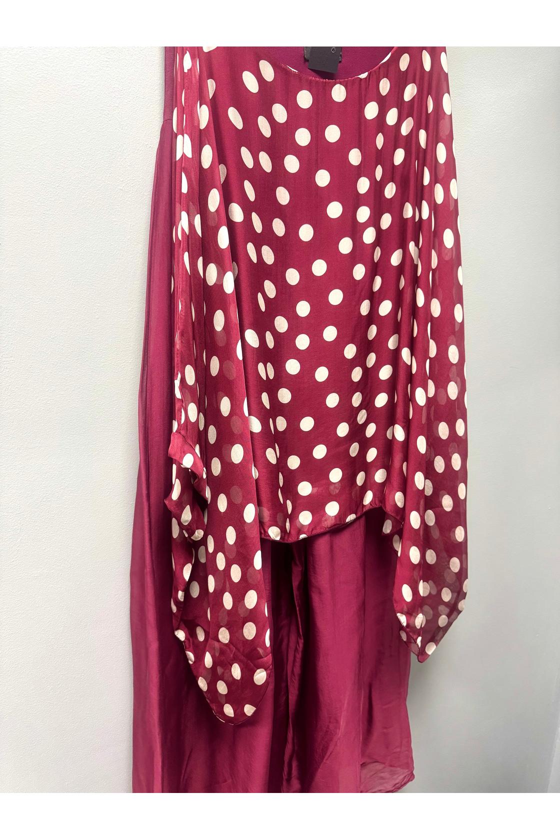 Polka Dot Blouse & Pants Set