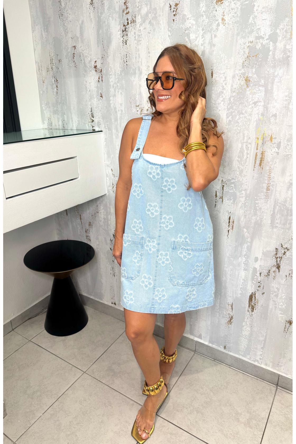 Denim Mini Skirt Overall