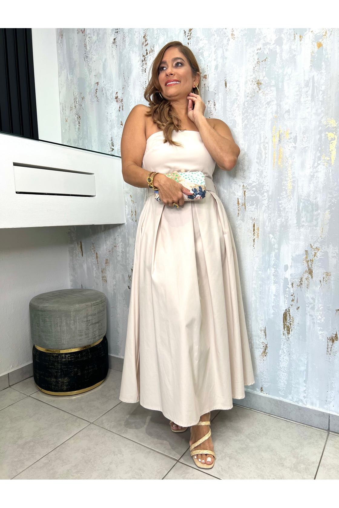 Tube And Belt Midi Dress