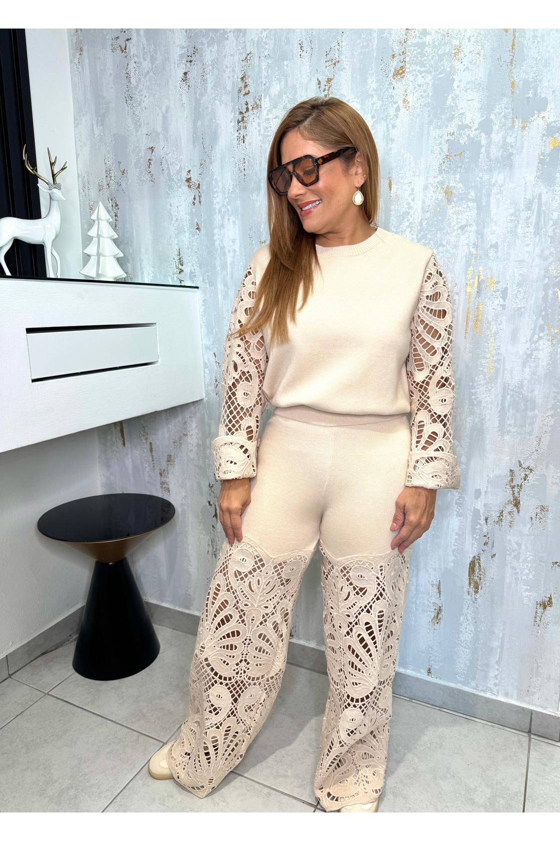 Casual Travel Sweater Top and Pants Set