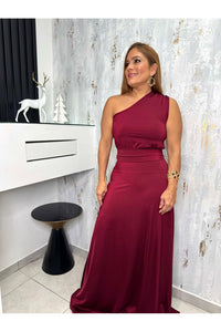 Elegant One Shoulder Maxi Dress