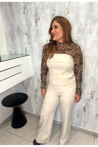 Strapless Wide Leg Pants Set