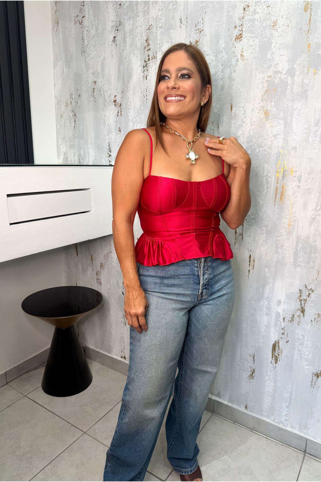 Elena Peplum top
