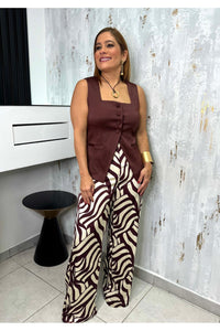 Solid Button Down Square Neck Crop Vest